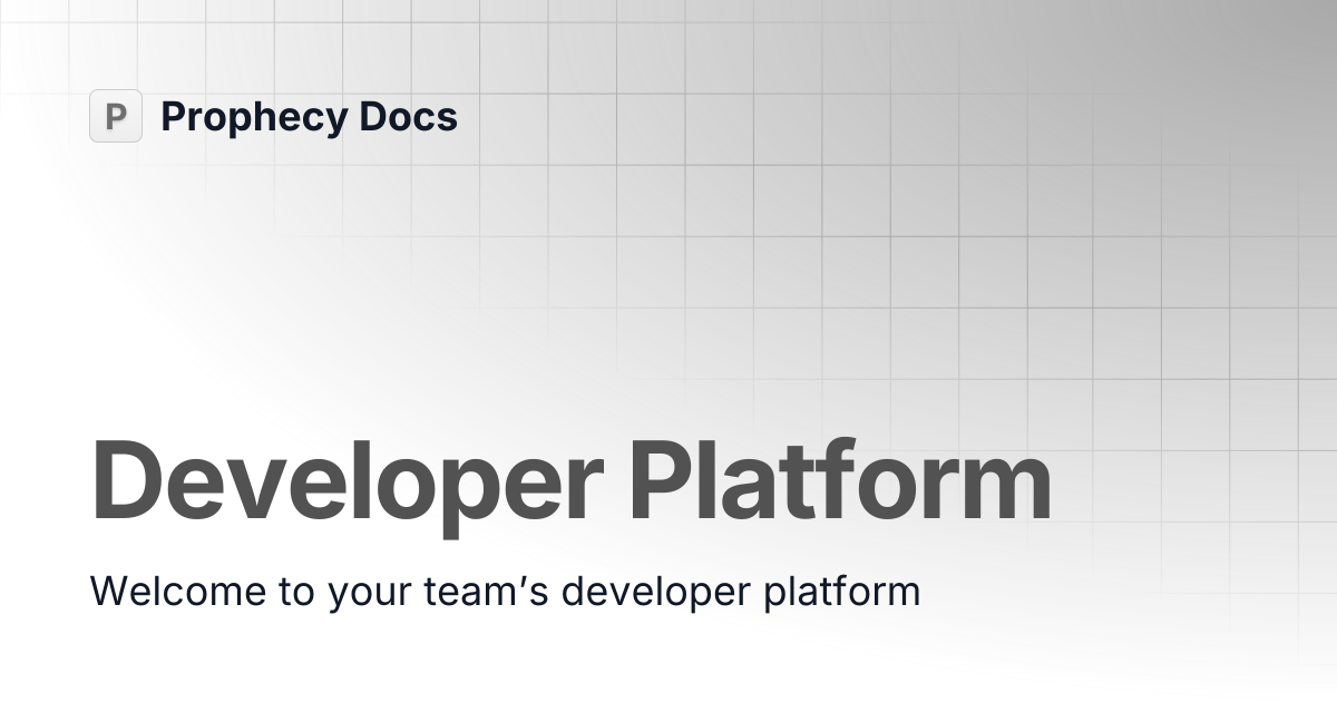 Developer Platform | Prophecy Docs
